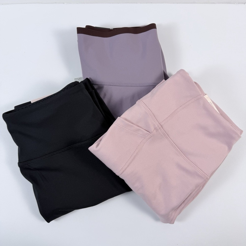 LLot of 3 Victoria's Secret VXS Sport Yoga Leggings Black Pink Purple Size S NWT